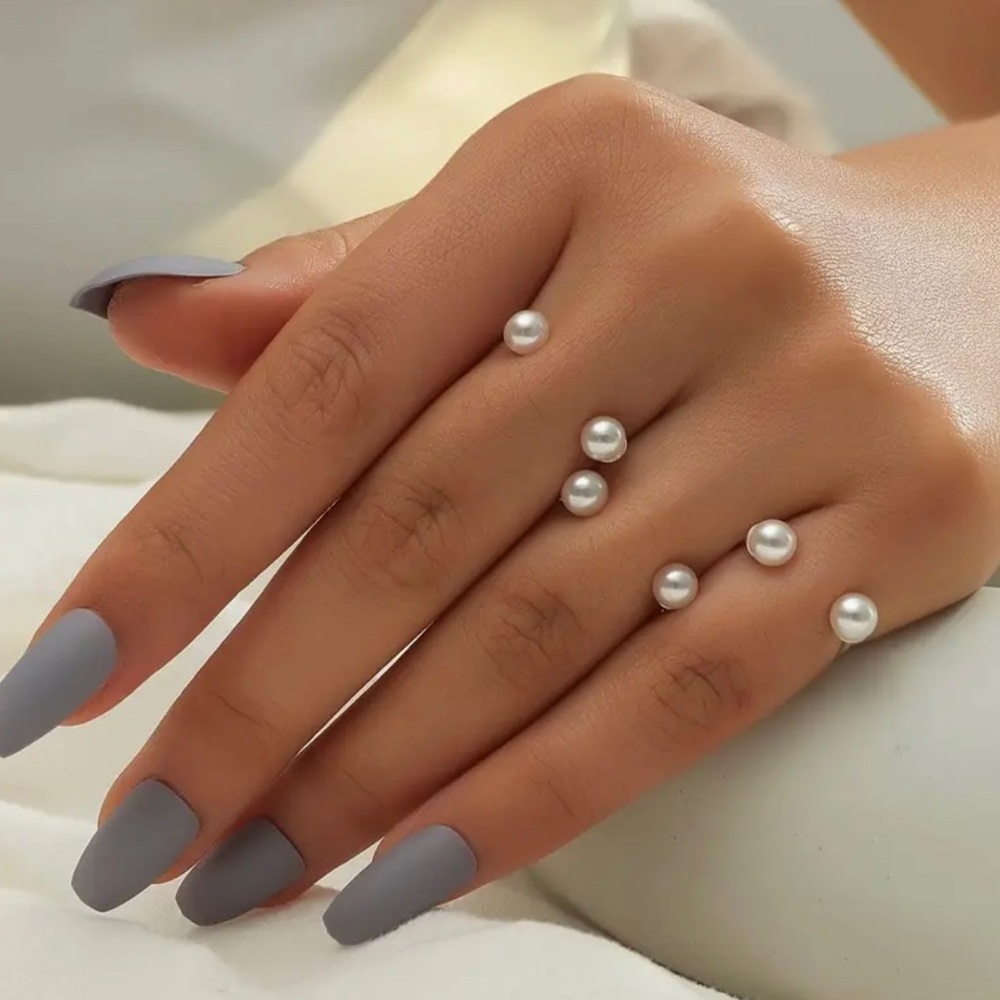 Elegant Pearl Open Ring